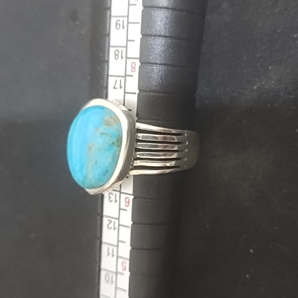 Turquoise Silver Ring - image 7